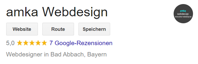 Bewertungen Bewertung Rezension Webdesign amka Regensburg Webdesigner